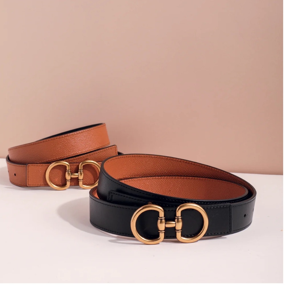 NWOT Reversible Horsebit Belt - Black / Cognac